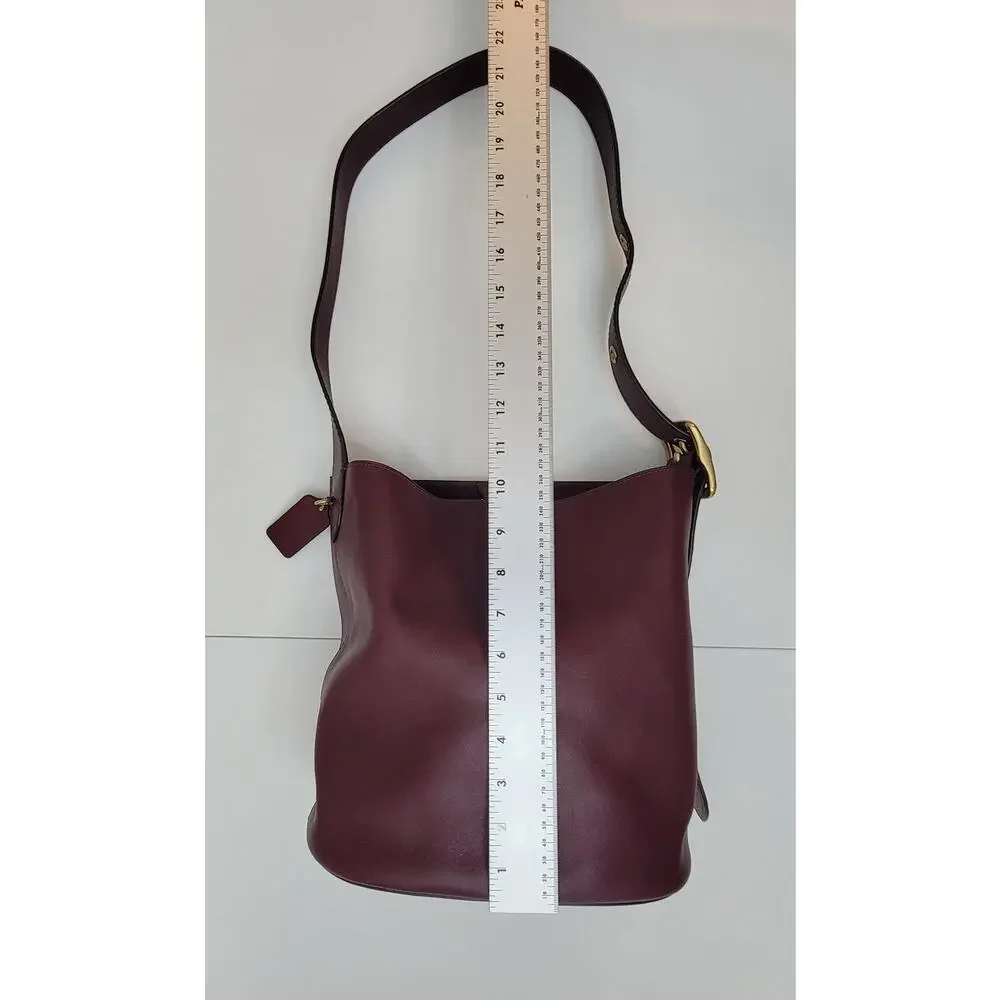 Coach Bleecker Bucket Bag CCC23 Maple Leather w/ Pouch & Dust Bag Like New